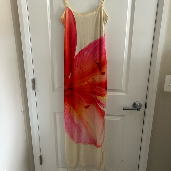 Peppermayo Vibrant Pink and Cream Maxi Dress - Picture 1 of 10